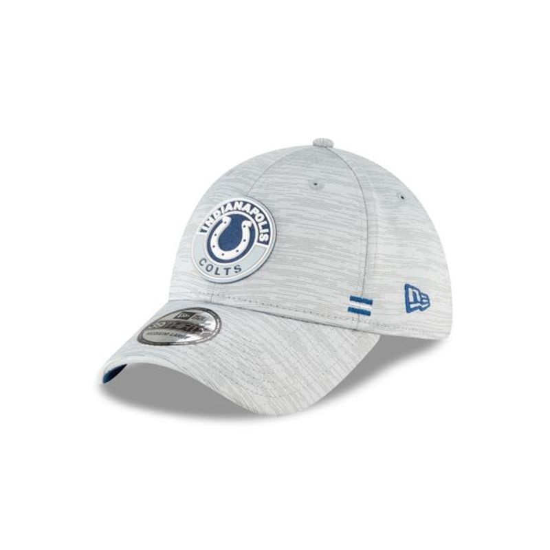 NFL Indianapolis Colts Official Fall Sideline 39Thirty Stretch Fit (XBW9363) - Grey New Era Caps